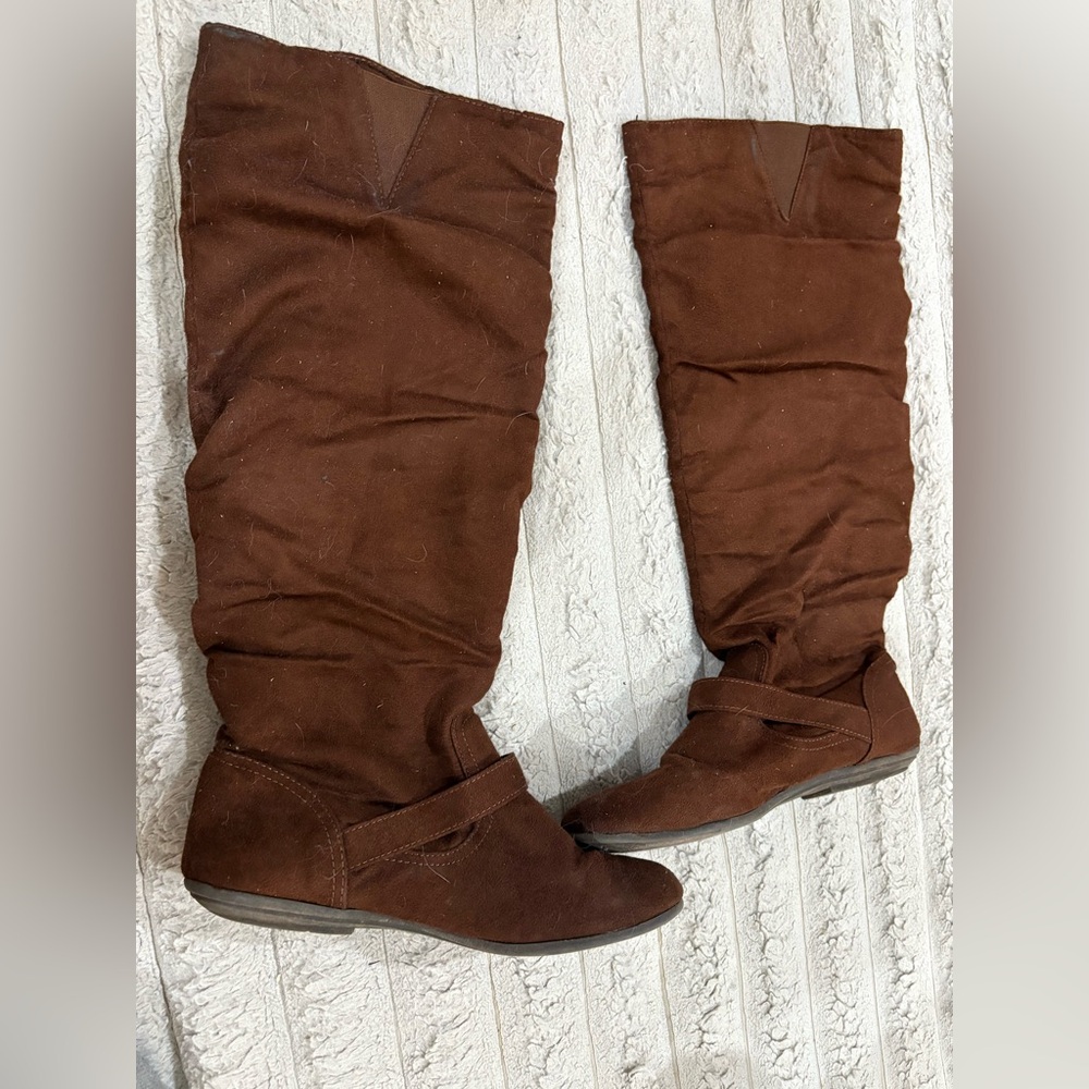 Brown Knee-High Boots - Picture 2 of 4